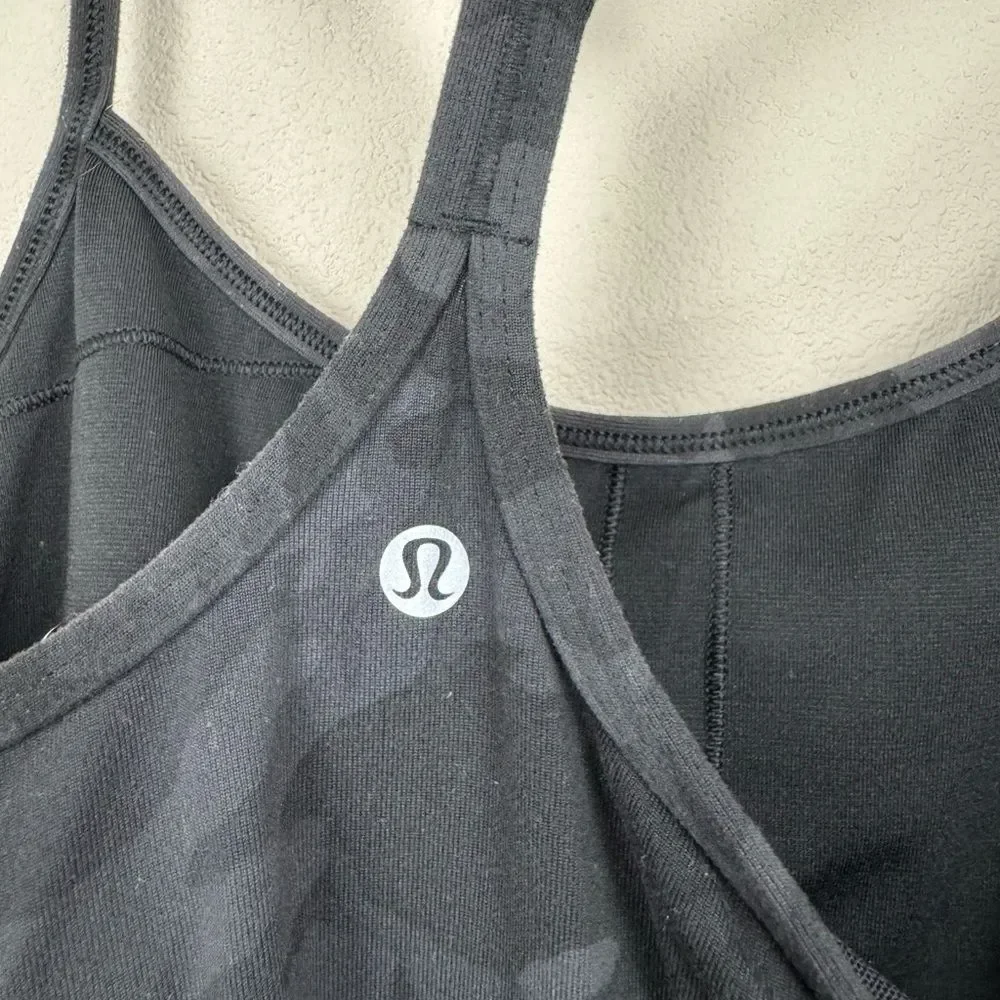 Lululemon Power Y Tank Everlux Heritage 365 Camo Deep Coal Multi 10